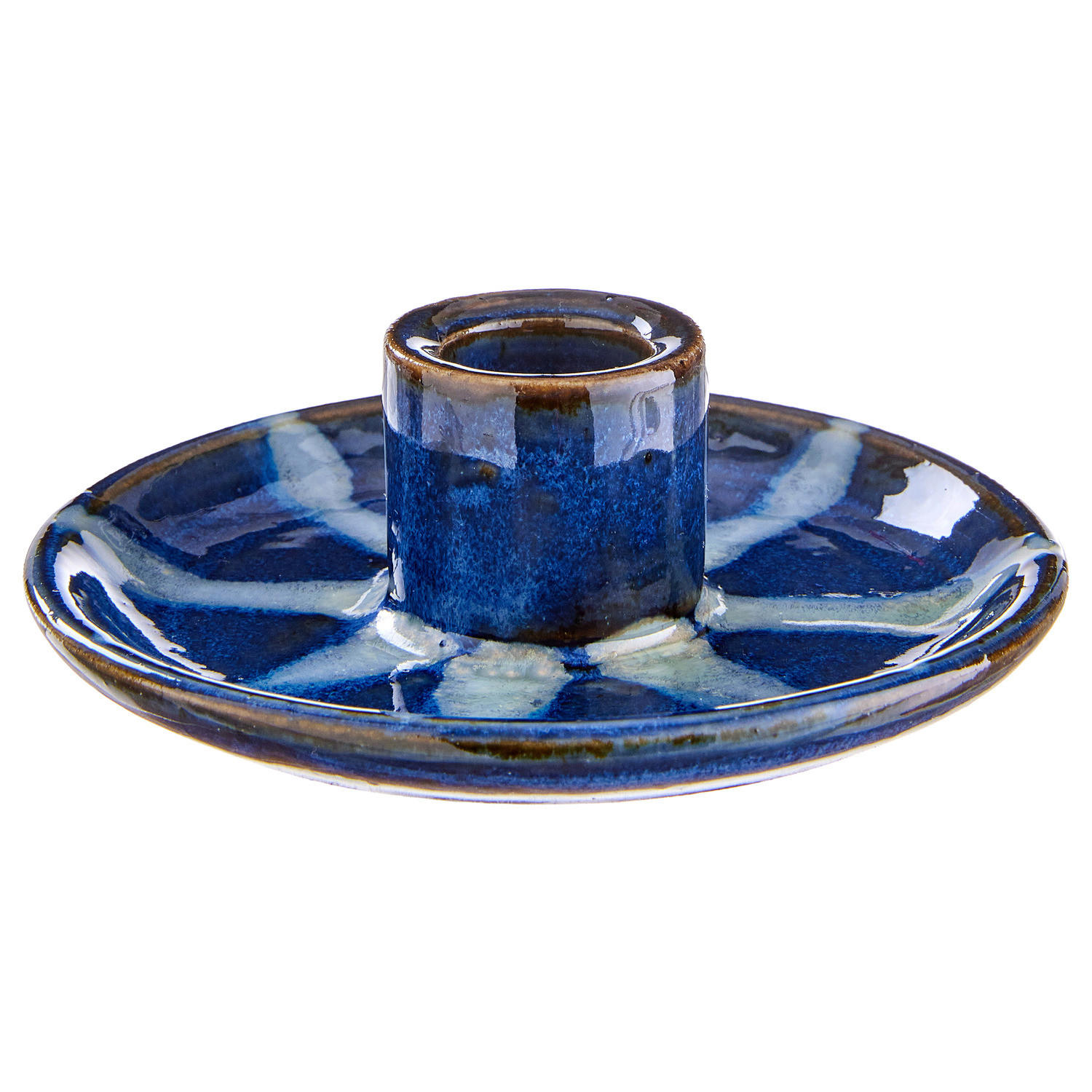 KERZENHALTER Seventies - Blau, Keramik (11/4/11cm) - Butlers