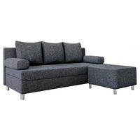 SCHLAFSOFA Dover mit Polsterhocker - Chromfarben/Greige, Holz/Kunststoff (192/86/80cm) - MIRJAN24