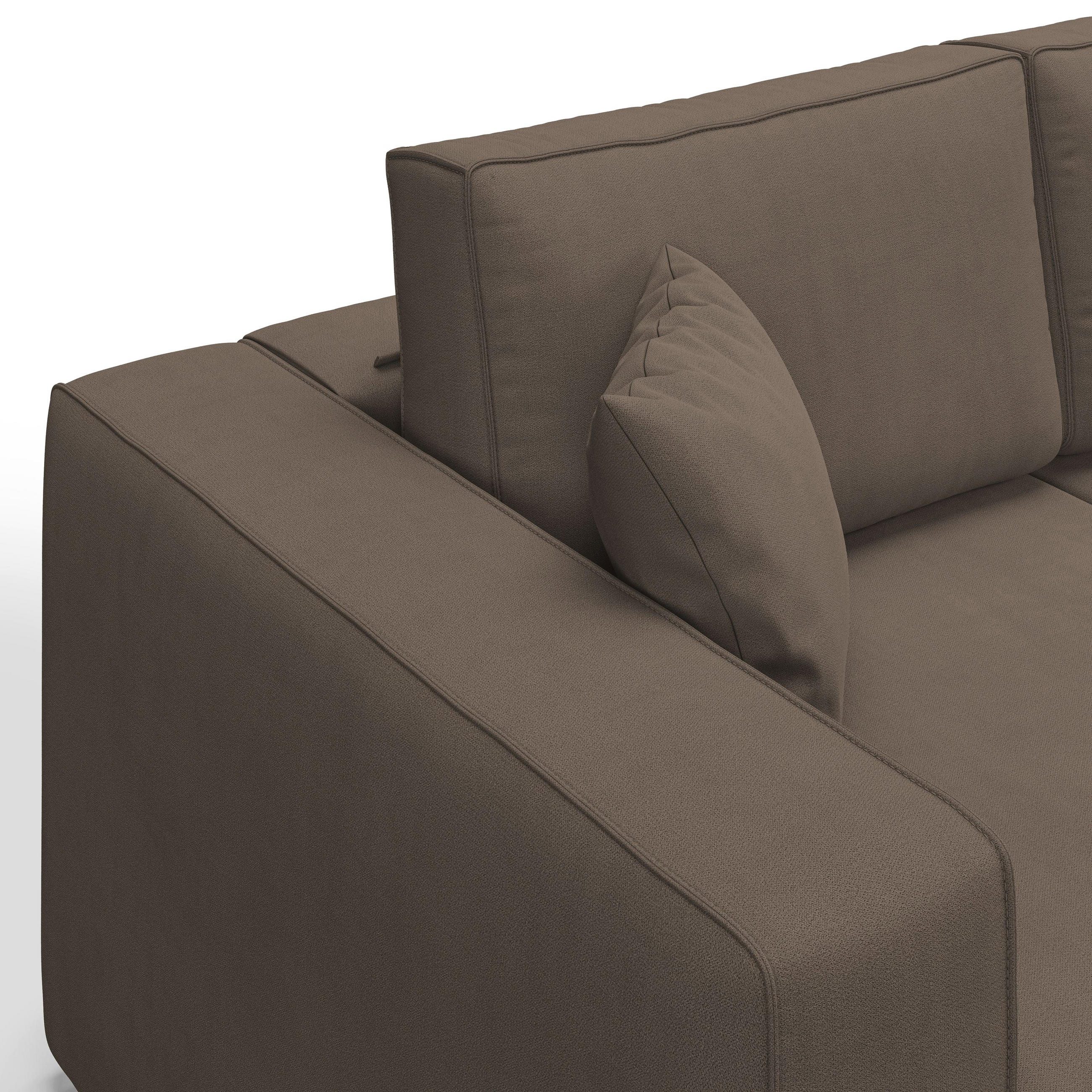 Thumbnail - Divani.store Linearsofa, Braun, Textil, 245x86x99 cm, Wohnzimmer, Sofas & Couches, Sofas