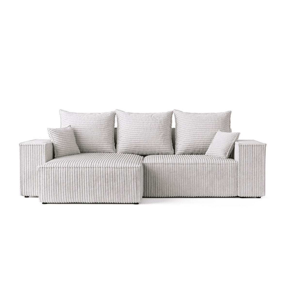 ROHOVÁ SEDAČKA SENSO, textil, Šedá - šedá/černá, dřevo/kompozitní dřevo (255/148cm) - AltaBeds