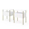 NACHTTISCH Mira Weiß/Gold 40 x 50 cm 2er Set - Goldfarben/Weiß, Holzwerkstoff (40/50/30cm) - Vicco