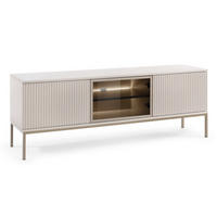 TV-SCHRANK Kaschmir SANTI Mit Lamellen - Beige, Holzwerkstoff (154/56/39cm) - Sepro Meble