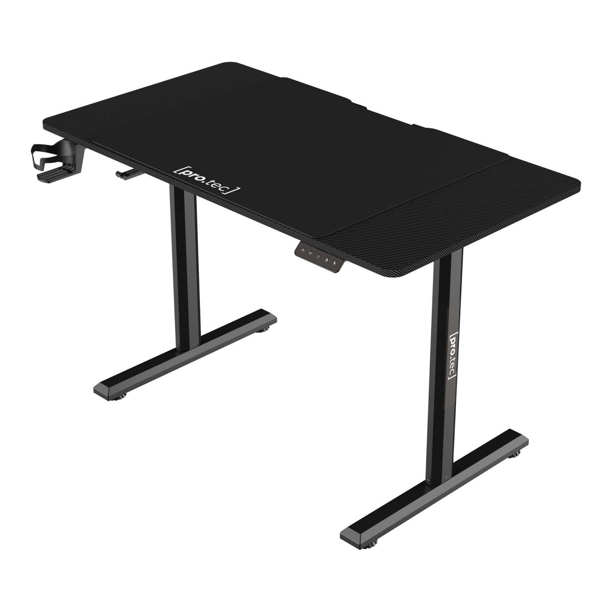 SCHREIBTISCH höhenverstellbar Pomona - Schwarz, Holzwerkstoff/Metall (60/110/117cm) - pro.tec