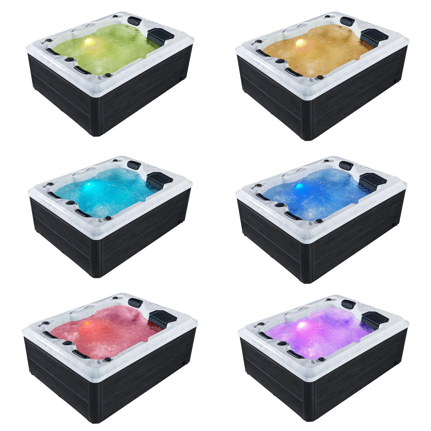 Thumbnail - Artsauna Whirlpool, Grau, Kunststoff, 210x80x160 cm, Freizeit, Pools und Wasserspaß, Whirlpools