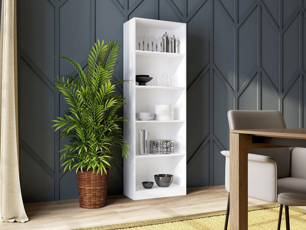 BÜCHERREGAL Weiß 60/182/30 - Weiß, Holzwerkstoff (60/182/30cm) - RAUMHIRSCH FURNITURE