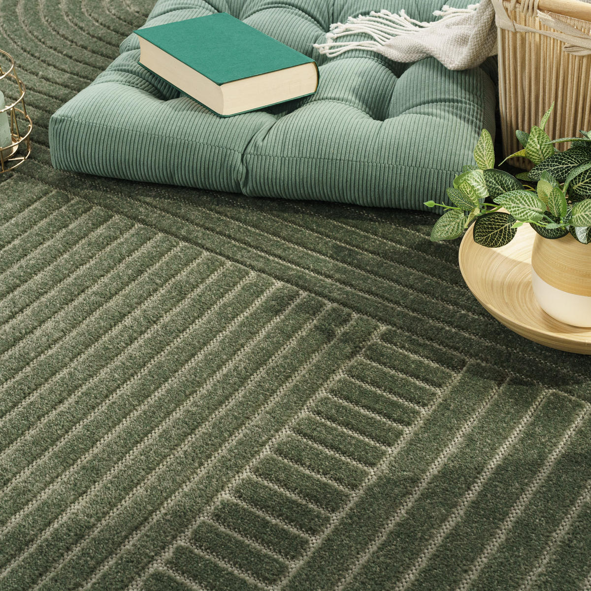 OUTDOORTEPPICH 200/290 cm Cotton 240 - Grün, Textil (200/290cm) - Paco Home