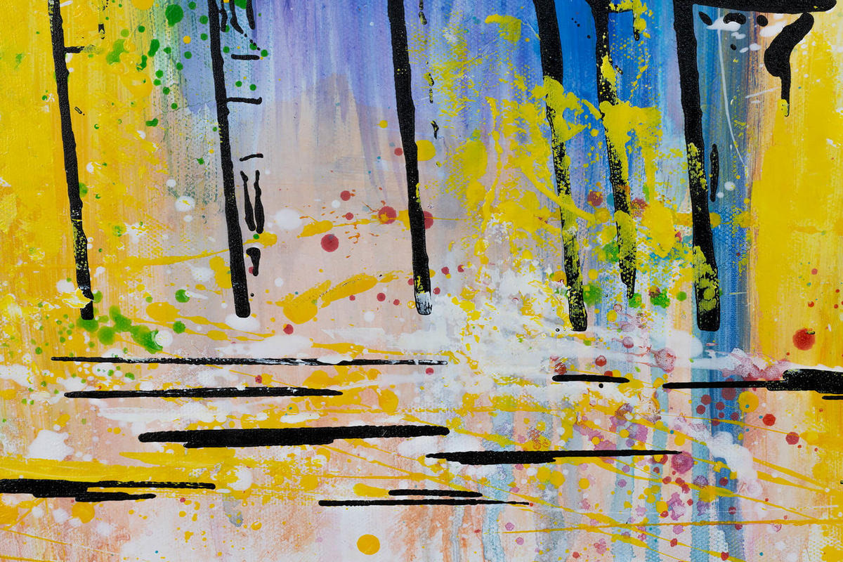 ACRYLBILD HANDGEMALT 120/60 cm - Multicolor/Grau, Holz/Textil (1.7/60cm) - KUNSTLOFT