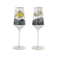 SEKTGLAS Vincent Van Gogh -Sternennacht, Glas, Bunt, Füllmenge 100 ml - Multicolor, Glas (0.15L) - Goebel
