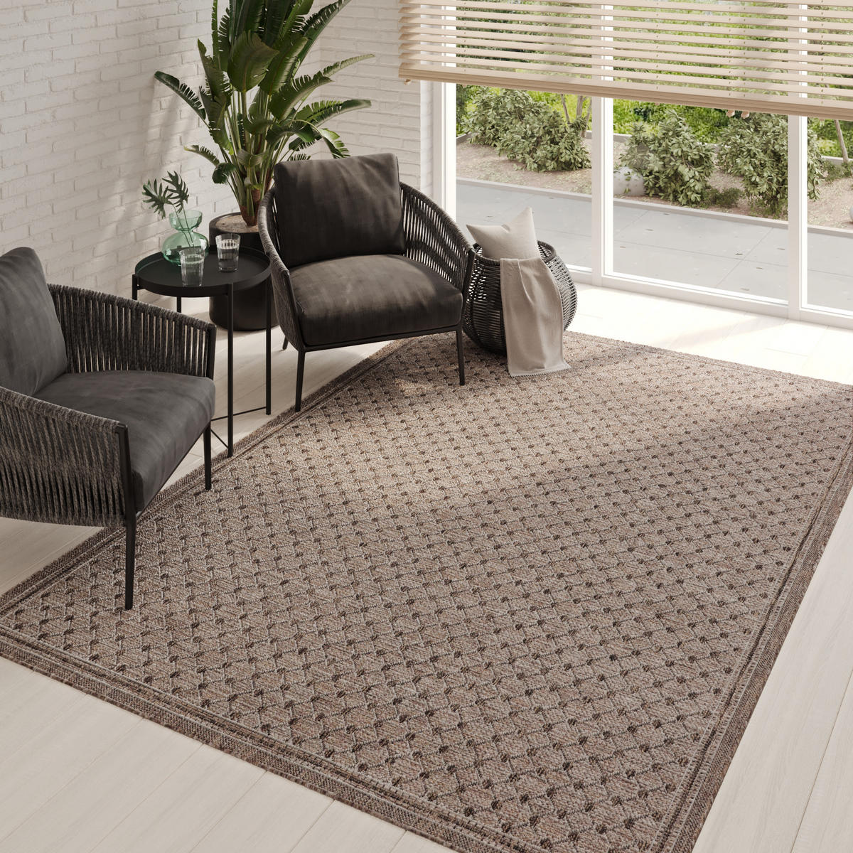 TEPPICH MELISSA BRAUN 90/150 cm - Braun, Textil (90/150cm) - Tapiso