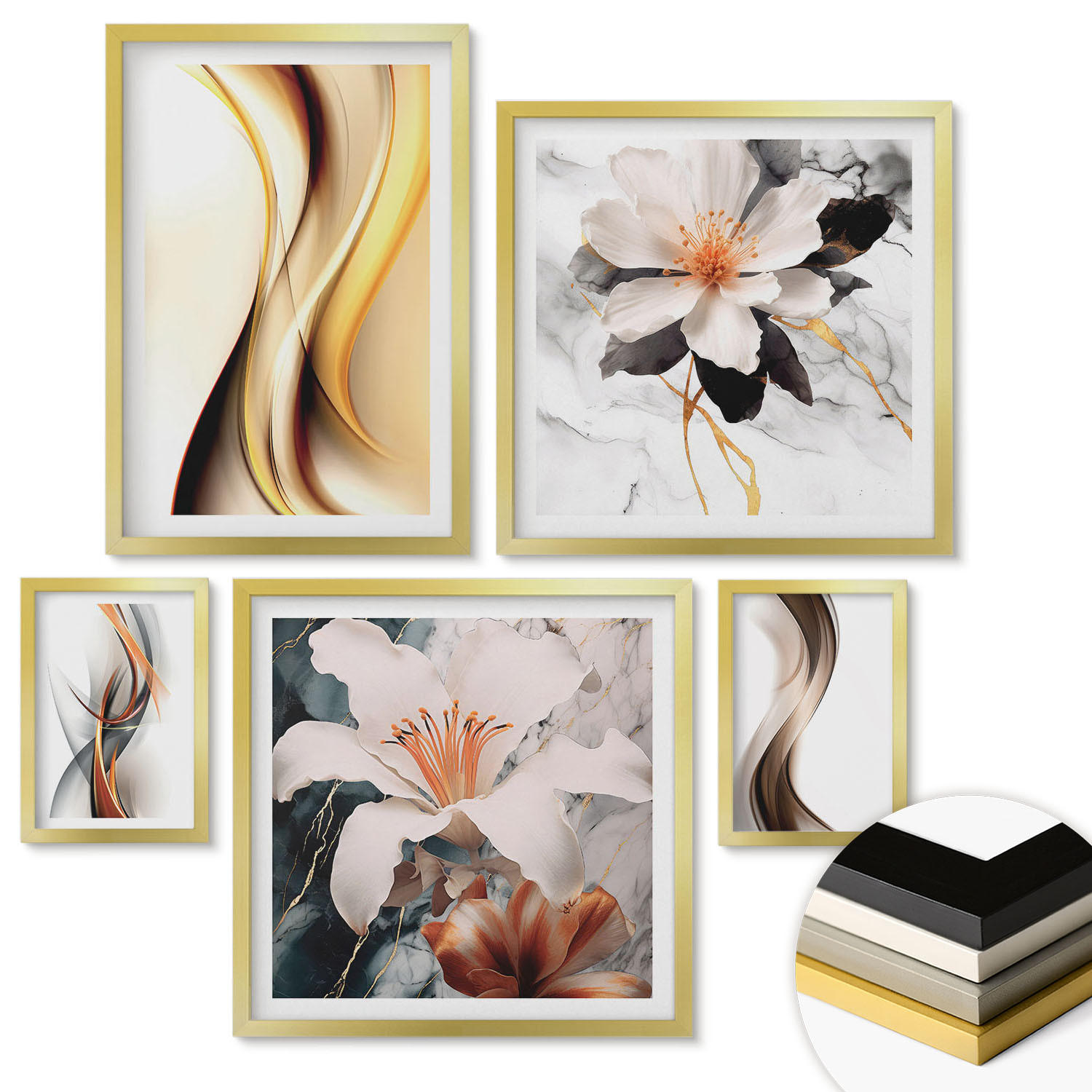 ArtPrintCave Wandbilder Gold 40x60 cm