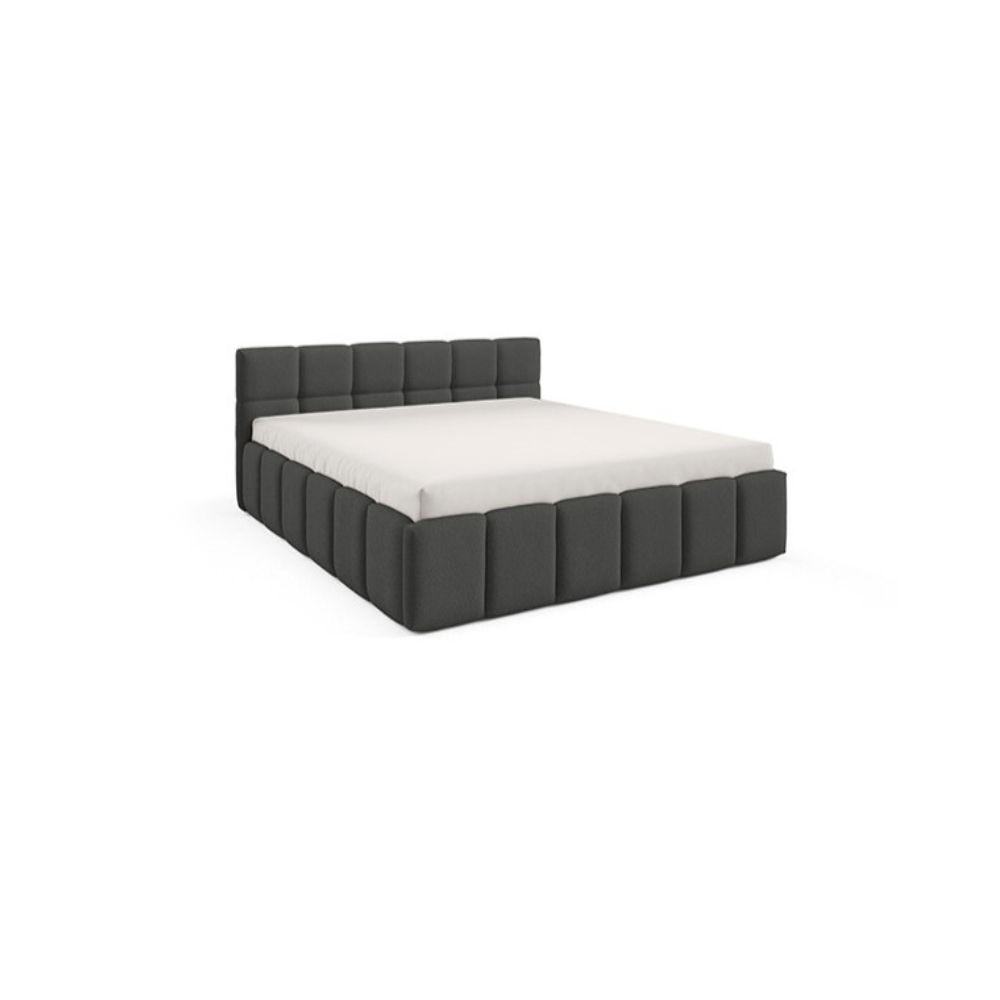 POLSTERBETT NUBO Slim 160x200 cm mit Bettkasten (Quelle 92) - Dunkelgrau, Holz (200/160cm) - Dekori_Interiors
