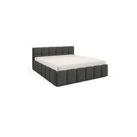 POLSTERBETT NUBO Slim 140x200 cm mit Bettkasten (Quelle 92) - Dunkelgrau, Holz (200/140cm) - Dekori_Interiors