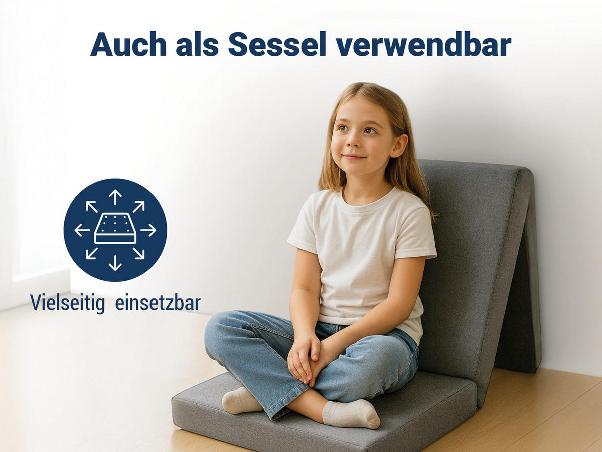 FALTMATRATZE Samba , Farbe: Grau - Grau, Textil (70/190cm) - Sun Garden