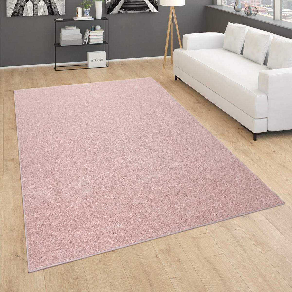KURZFLORTEPPICH Waschbar, einfarbig, Rosa, 60 x 100 cm - Rosa, Textil (60/100cm) - KADIMA DESIGN