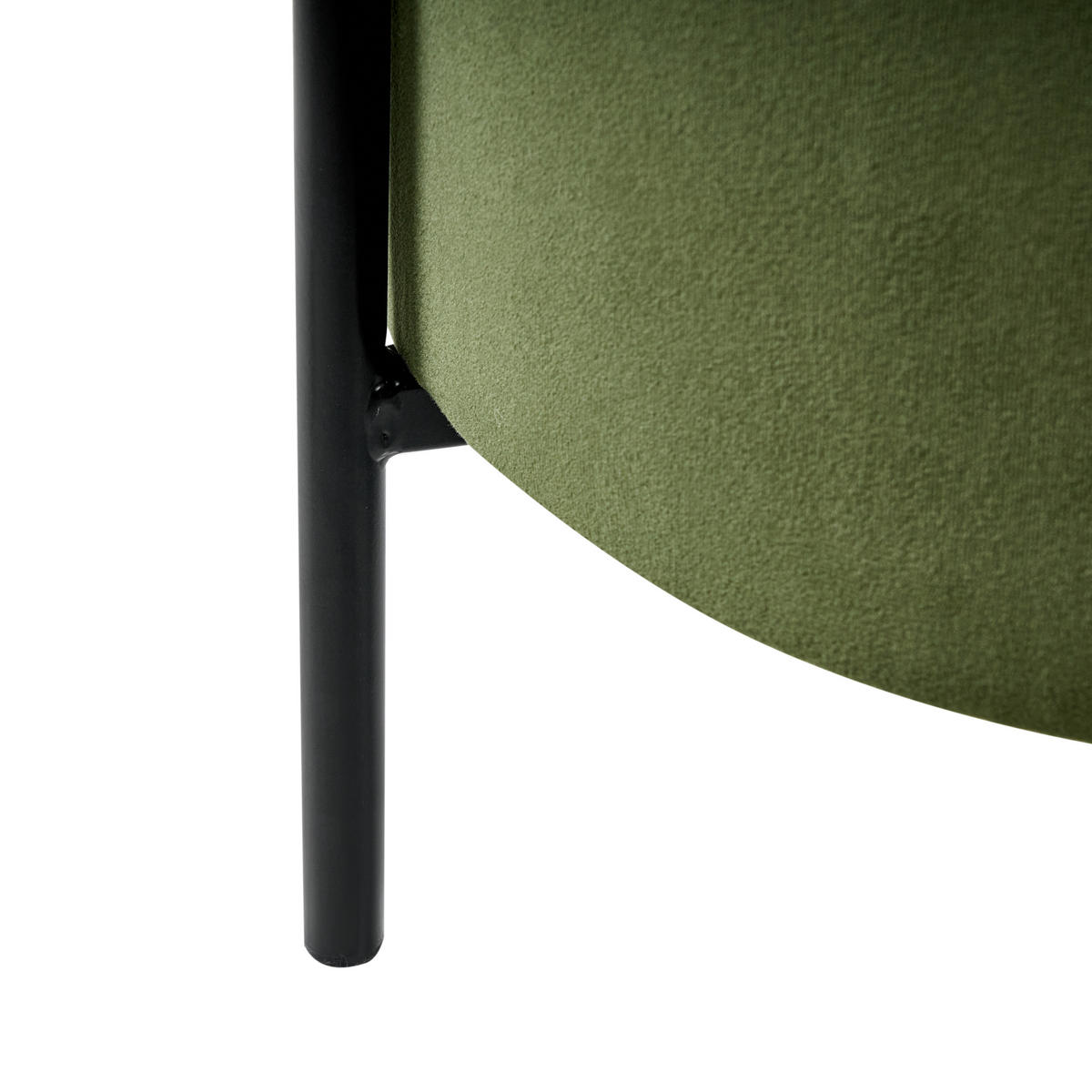 POUF Dunkelgrün Wenona - Dunkelgrün/Schwarz, Textil (37/40/37cm) - Beliani
