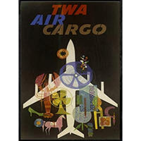 POSTER Europa Frachtflugzeug A3 Rahmenlos - Klar, Papier (29.7/5/42cm) - Nacnic