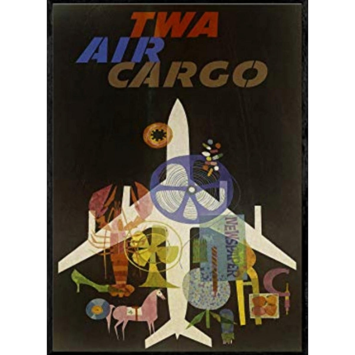 POSTER Europa Frachtflugzeug A3 Rahmenlos - Klar, Papier (29.7/5/42cm) - Nacnic