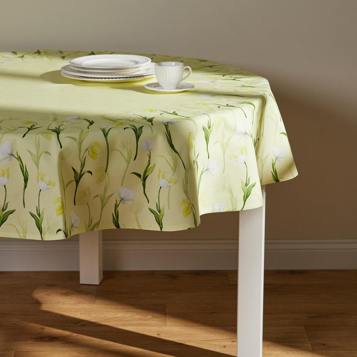 TISCHDECKE Tendi - Hellgrün, Textil (160cm) - home&you