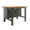 WERKBANK Buffalo Wood mit Schrank HxBxT 87 x 150 x 75 cm Traglast 600 kg Grau - Grau, Metall (150/87/75cm) - PROREGAL