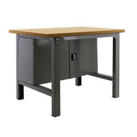 WERKBANK Buffalo Wood mit Schrank HxBxT 87 x 150 x 75 cm Traglast 600 kg Grau - Grau, Metall (150/87/75cm) - PROREGAL