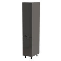 APOTHEKERSCHRANK Essen 2D14K/40/kargo Graphit Hochglanz / Grau Matt 40 / 59 / 207cm - Graphitfarben/Grau, Holz/Holzwerkstoff (40/207/59cm) - Feldmann-Wohnen