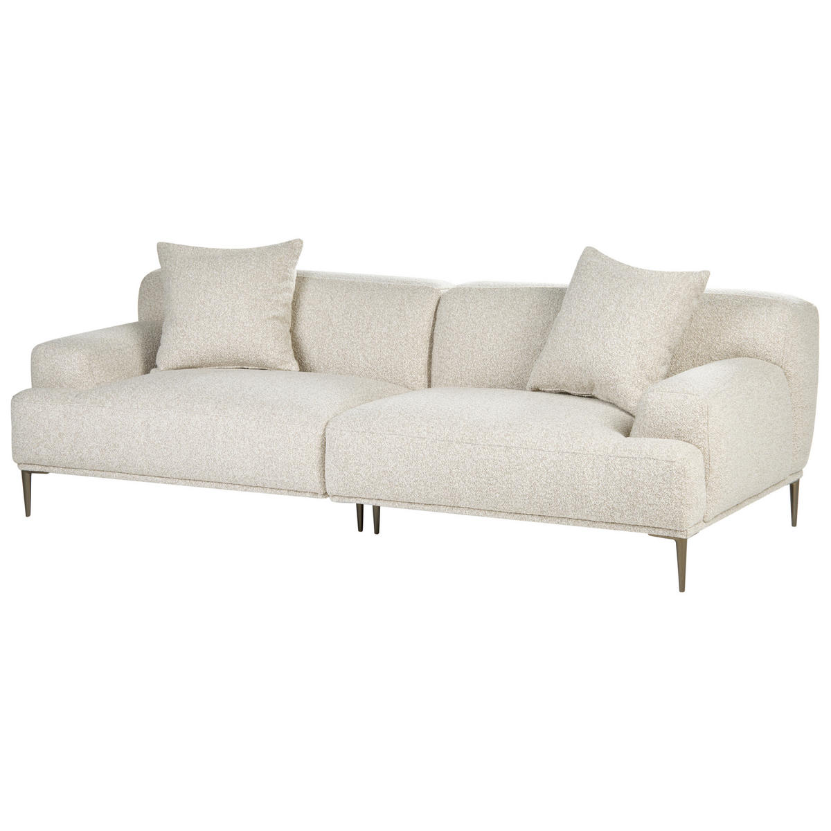 POHOVKA 3-místná Bouclé Krémově bílá Matila - krémová, textil (233/70/94cm) - Beliani