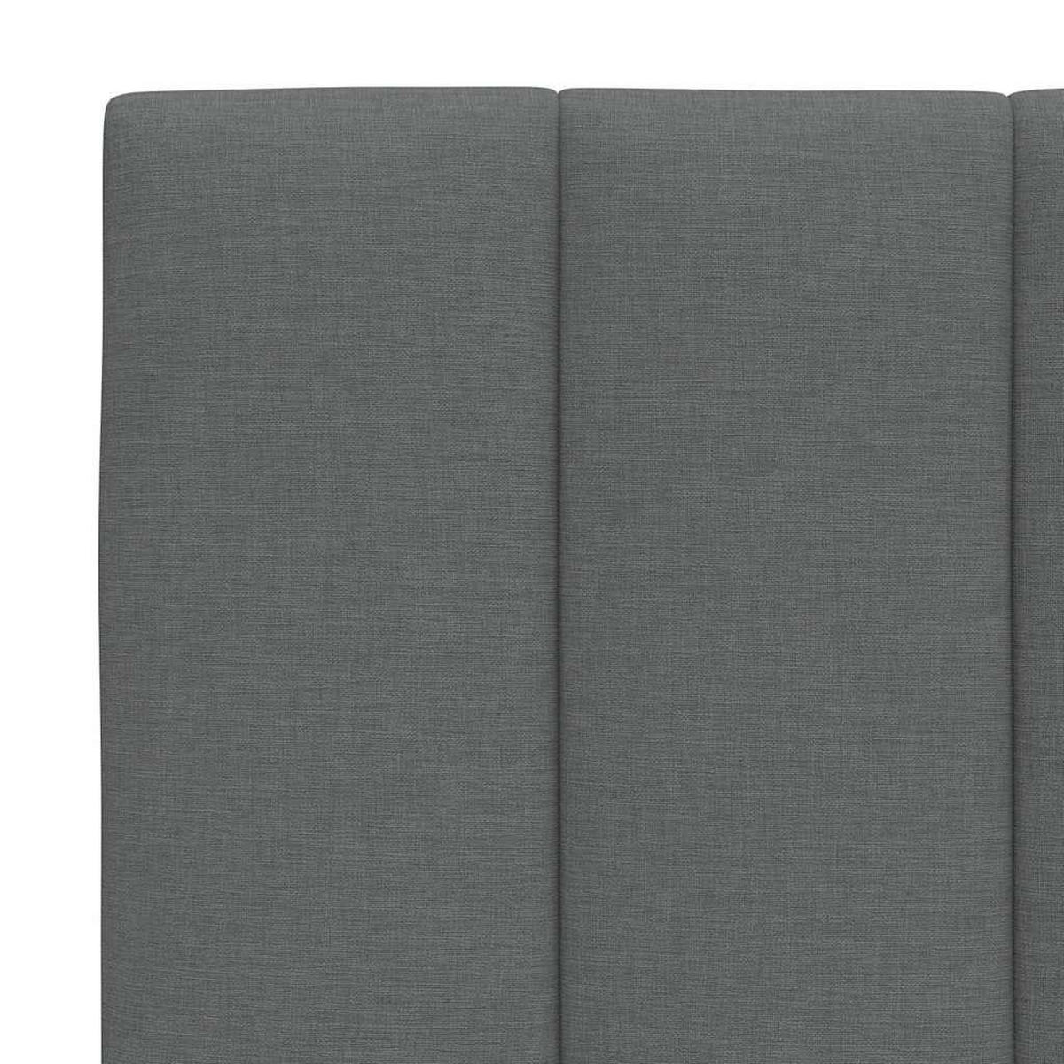 KOPFTEIL-KISSEN Dunkelgrau 140 Cm Stoff - Dunkelgrau, Textil - vidaXL
