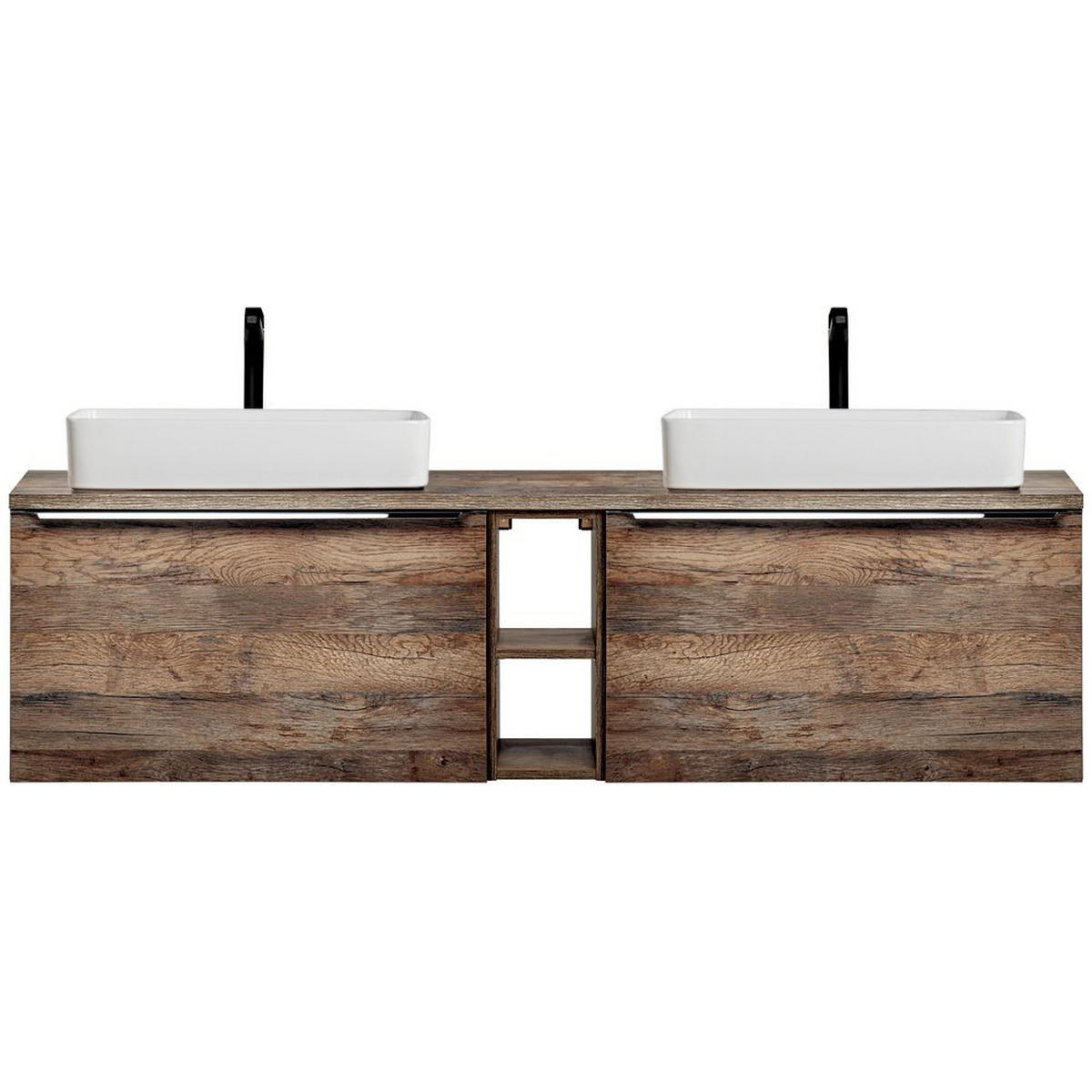 BADMÖBEL-SET 6-TLG. Puebla-56 - Braun, Holzwerkstoff (180/60/46cm) - Lomado