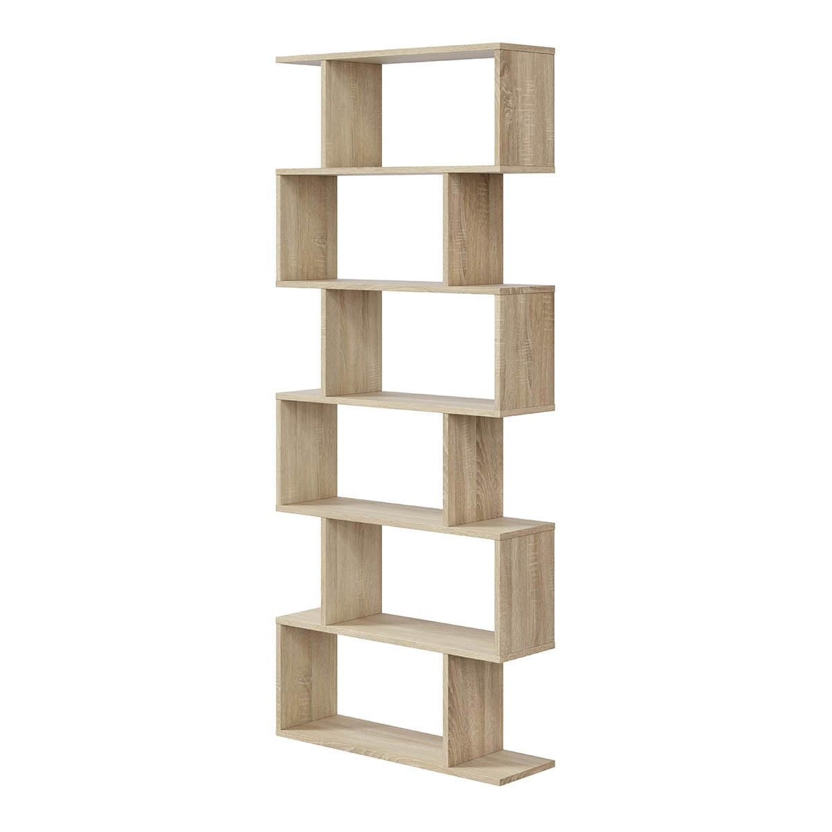 BÜCHERREGAL mit 6 Ebenen H192 cm - Athena - Eiche Artisan, Holzwerkstoff (24/192/80cm) - Calicosy