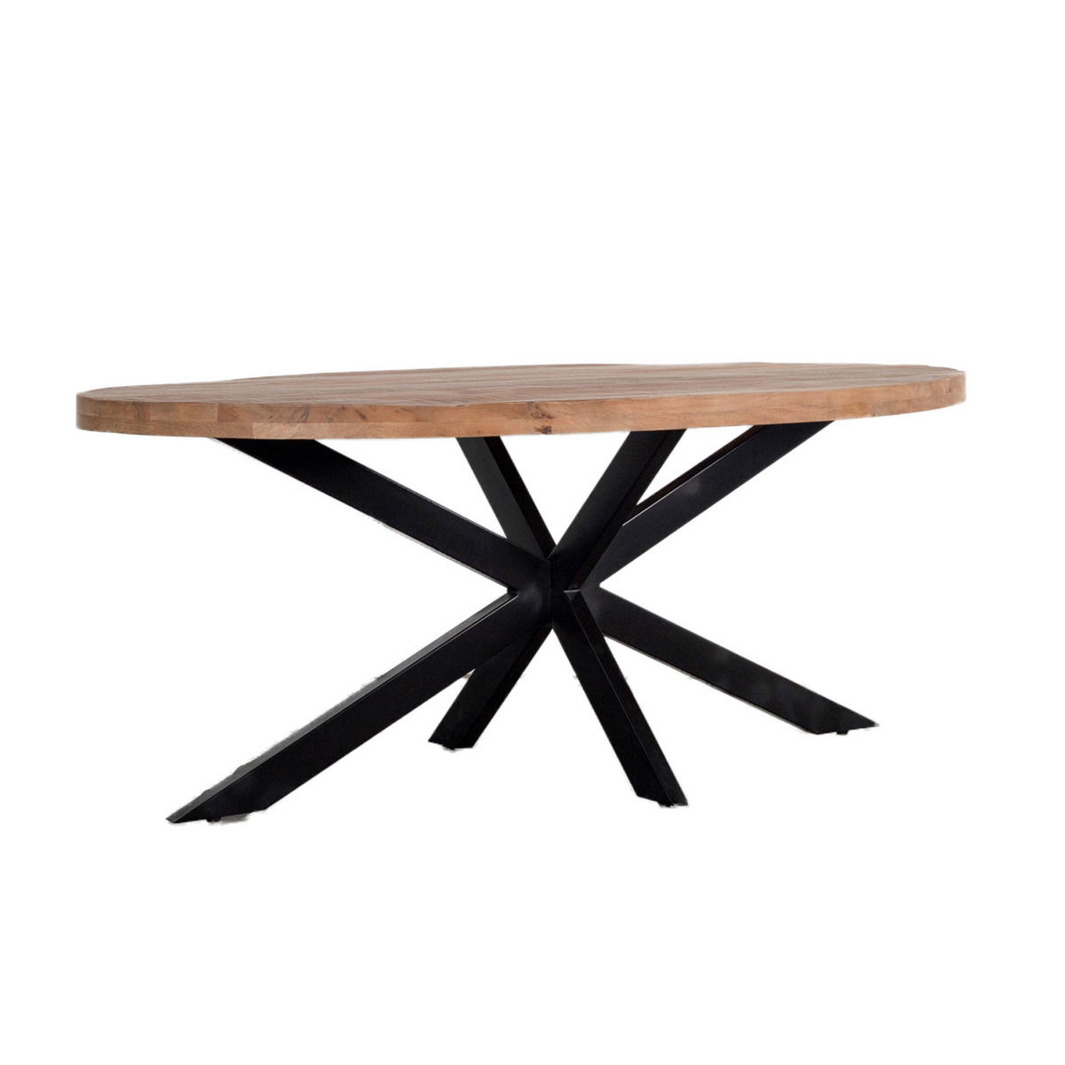 ESSTISCH oval aus Mangoholz 220cm, natürlich - Braun, Holz (220/100/76cm) - Giga Meubel