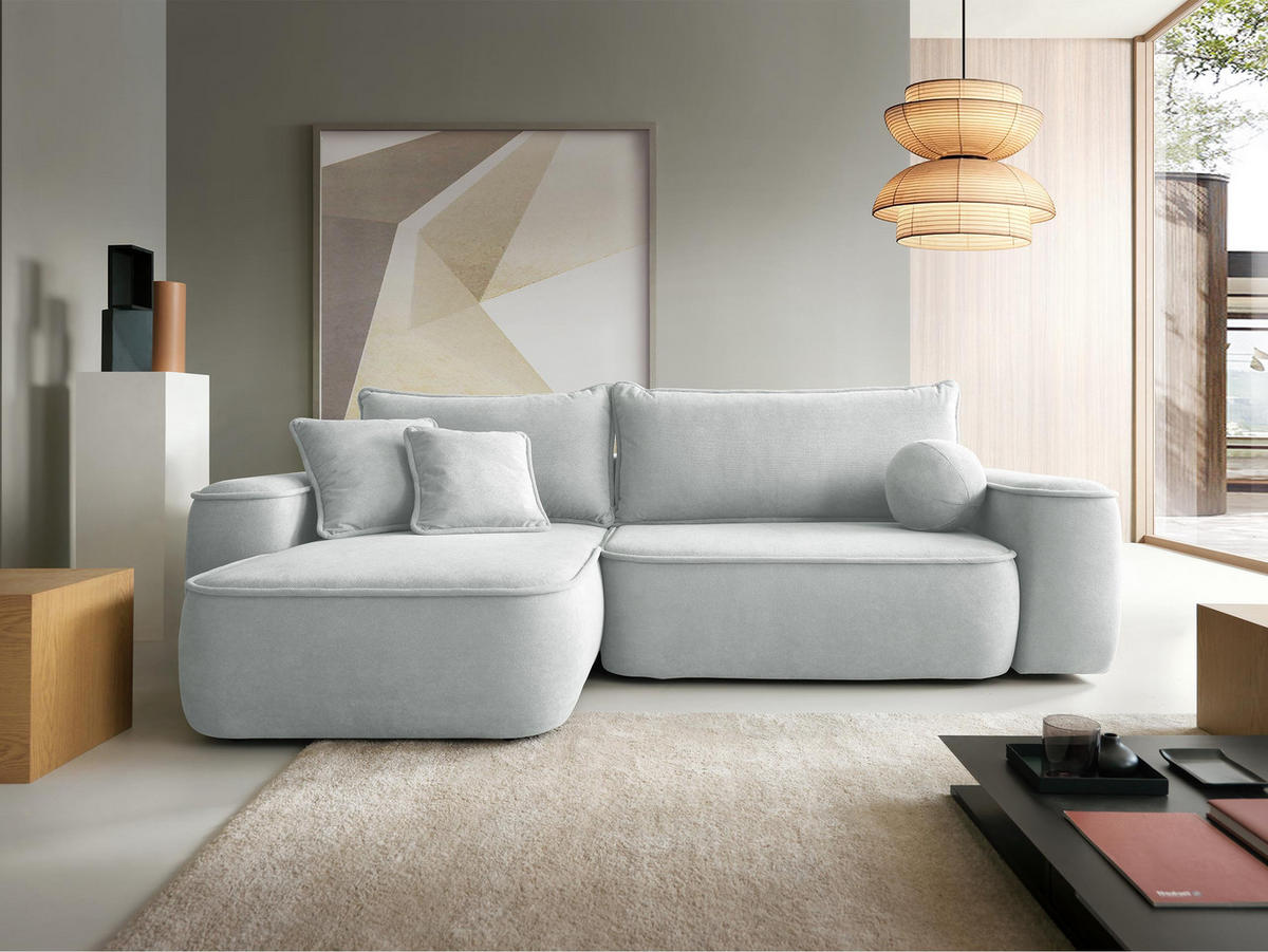 ECKSOFA Sandby - Schwarz/Grau, Holz/Kunststoff (283/168cm) - MIRJAN24