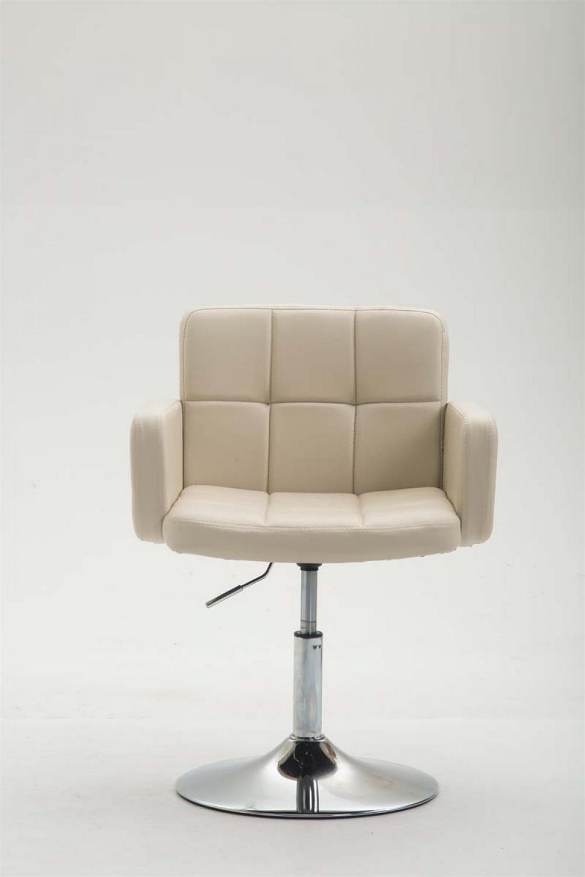 SESSEL Lederlook creme - Creme, Textil/Metall (58/80/48cm) - CLP
