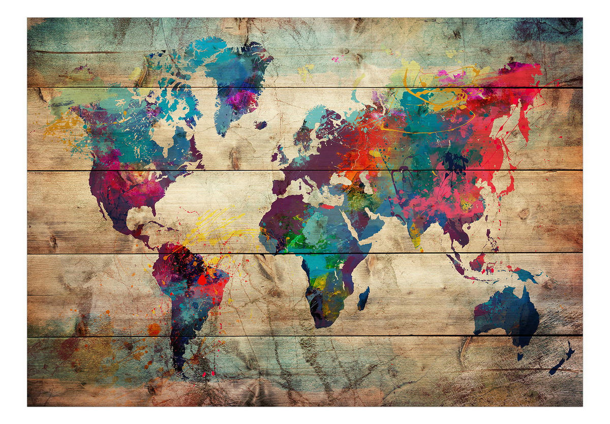 SELBSTKLEBENDE FOTOTAPETE 392/280 cm - Multicolor, Kunststoff/Textil (392/1cm) - KUNSTLOFT