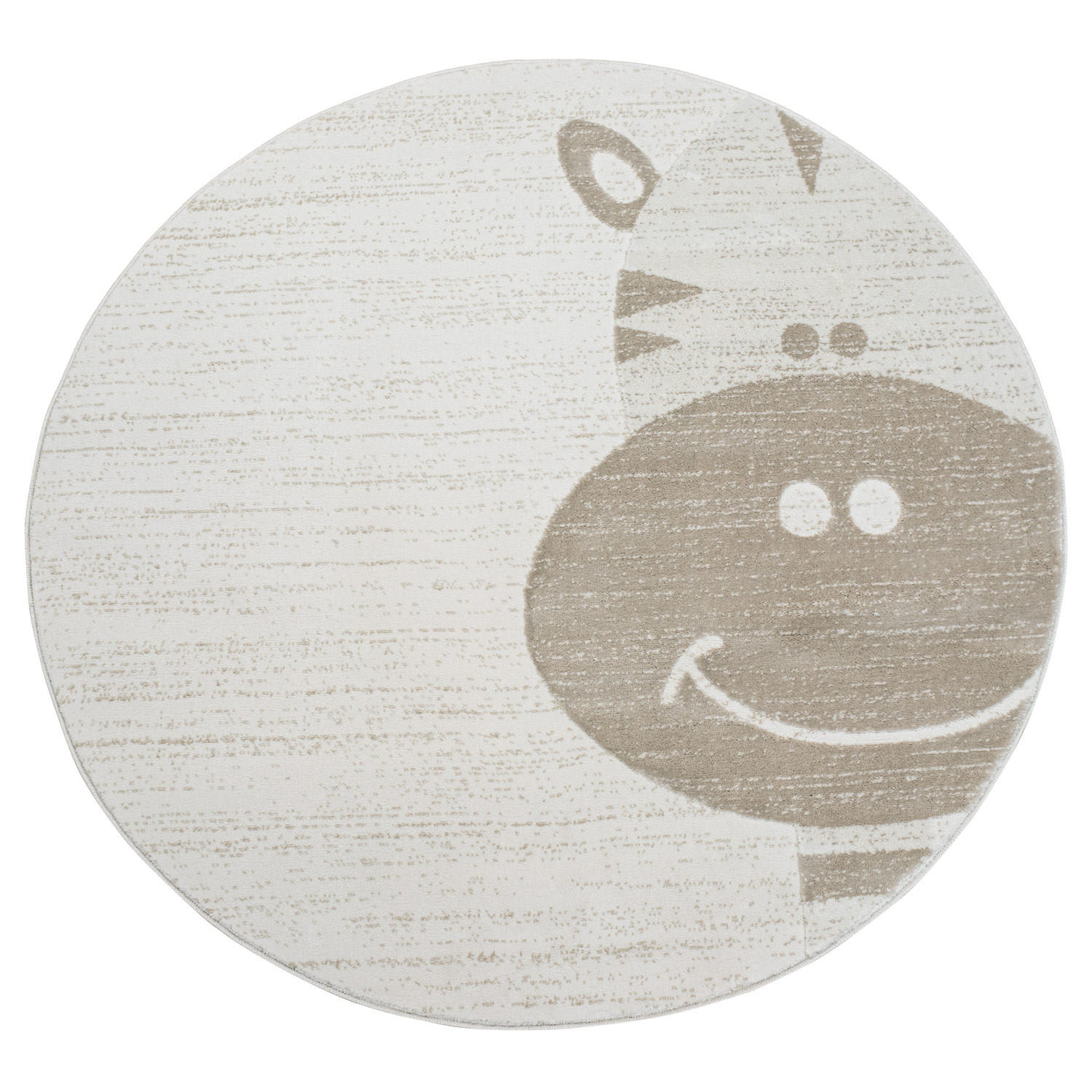 KINDERTEPPICH Mara 715 Creme 120 cm Rund - Beige/Creme, Textil (120/120cm) - carpet city