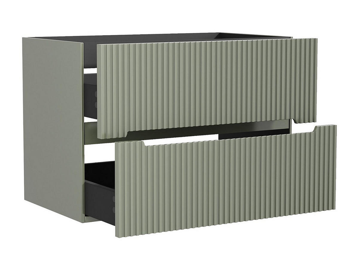 WASCHBECKENUNTERSCHRANK - 80cm x 45.5cm - MDF - grün - PAVANI - Grün, Holz (80/55/45.5cm) - Vente-Unique