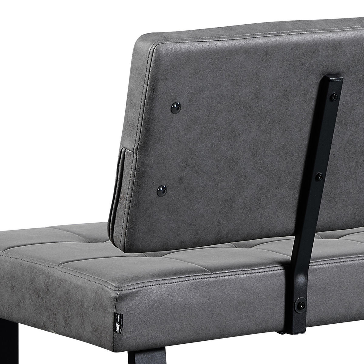 SITZBANK SIGFRID - Grau, Textil/Metall (140/48/56cm) - B&D Home