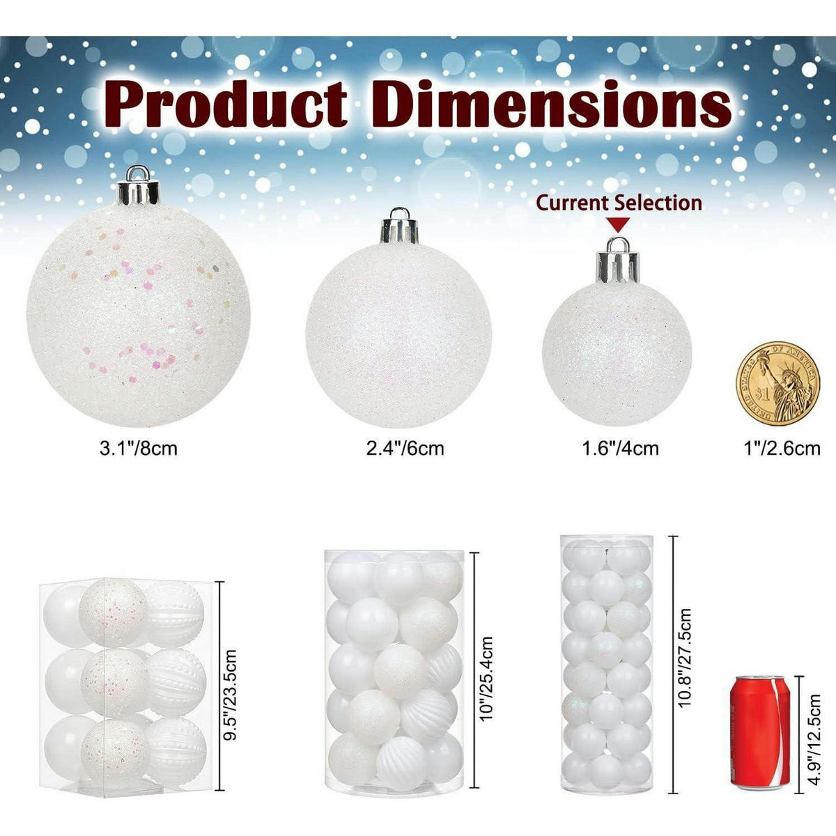 WEIHNACHTSKUGELN 25 Stück bruchsicher 6 cm Perlweiß - Weiß, Kunststoff (6/6/6cm)
