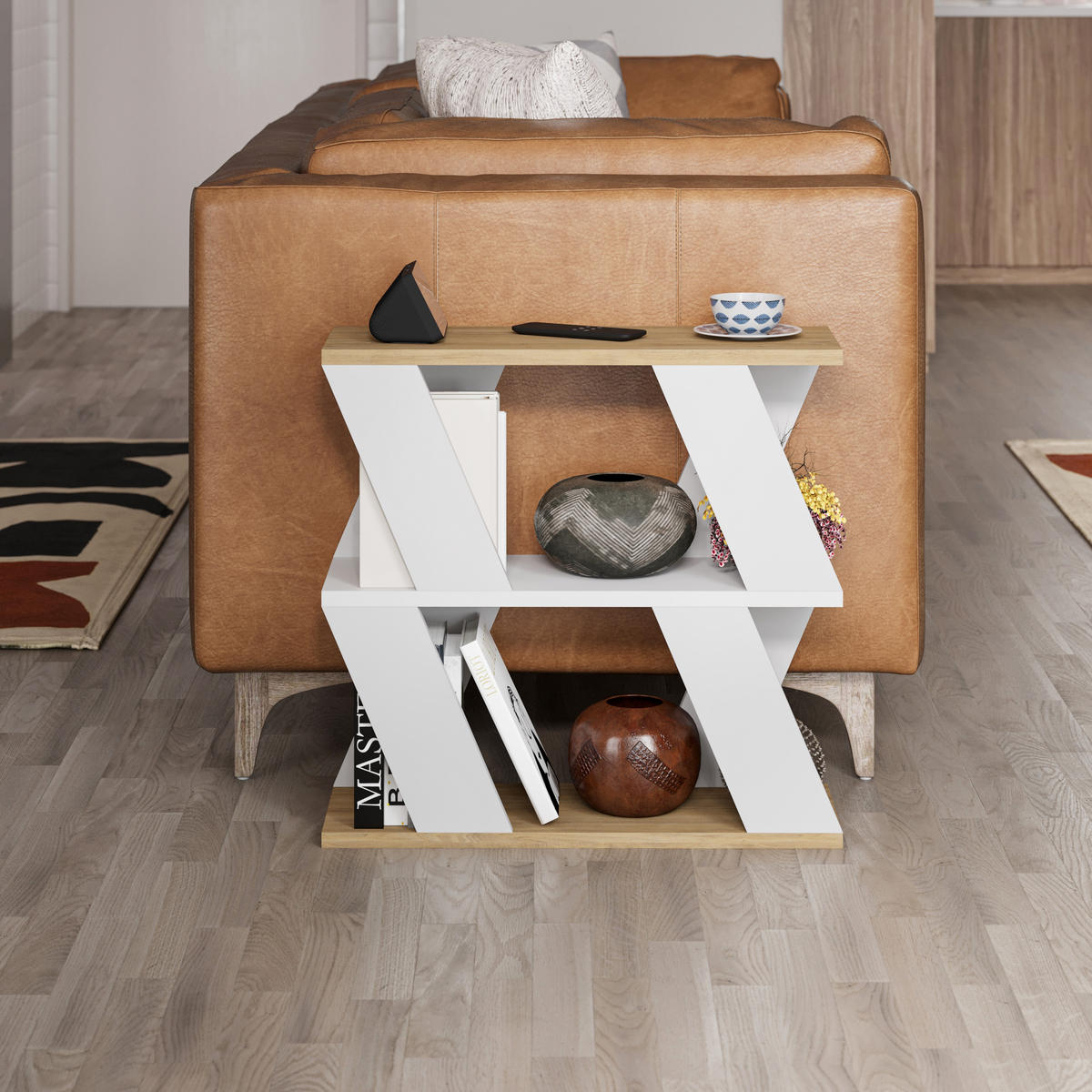 BEISTELLTISCH Lazena Bunt 60/21,2/55,4 cm - Multicolor, Holzwerkstoff (21.2/60/55.4cm) - Decortie