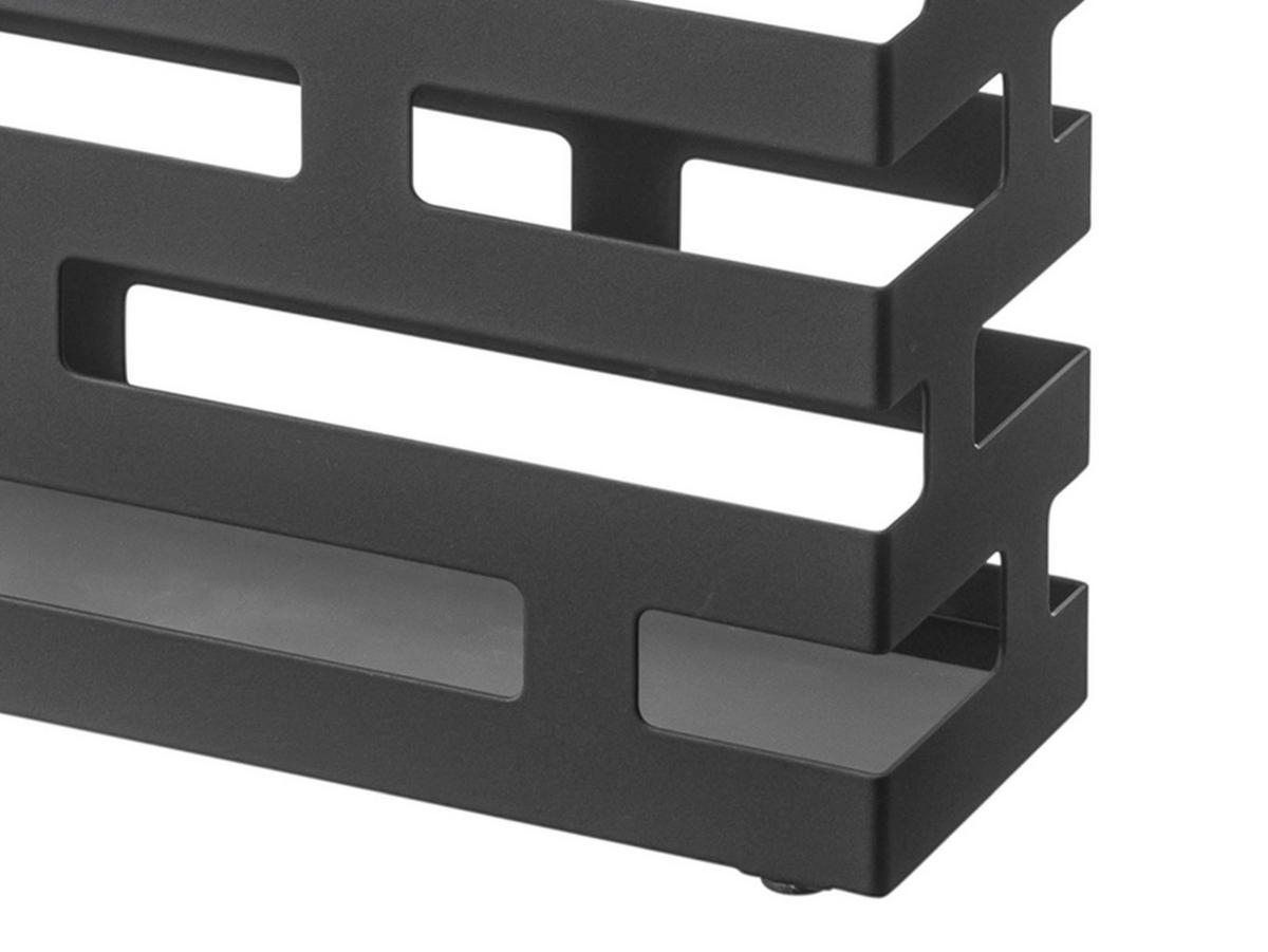 REGENSCHIRMSTÄNDER Brick schwarz 30/43/10 cm - Schwarz, Metall (30/43/10cm) - Yamazaki