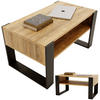 COUCHTISCH Holzwerkstoff rechteckig stabil Kiefer Milford 45/53,6/92cm - Kiefer Milford/Schwarz, Holzwerkstoff (53.6/92/45cm) - CraftPAK