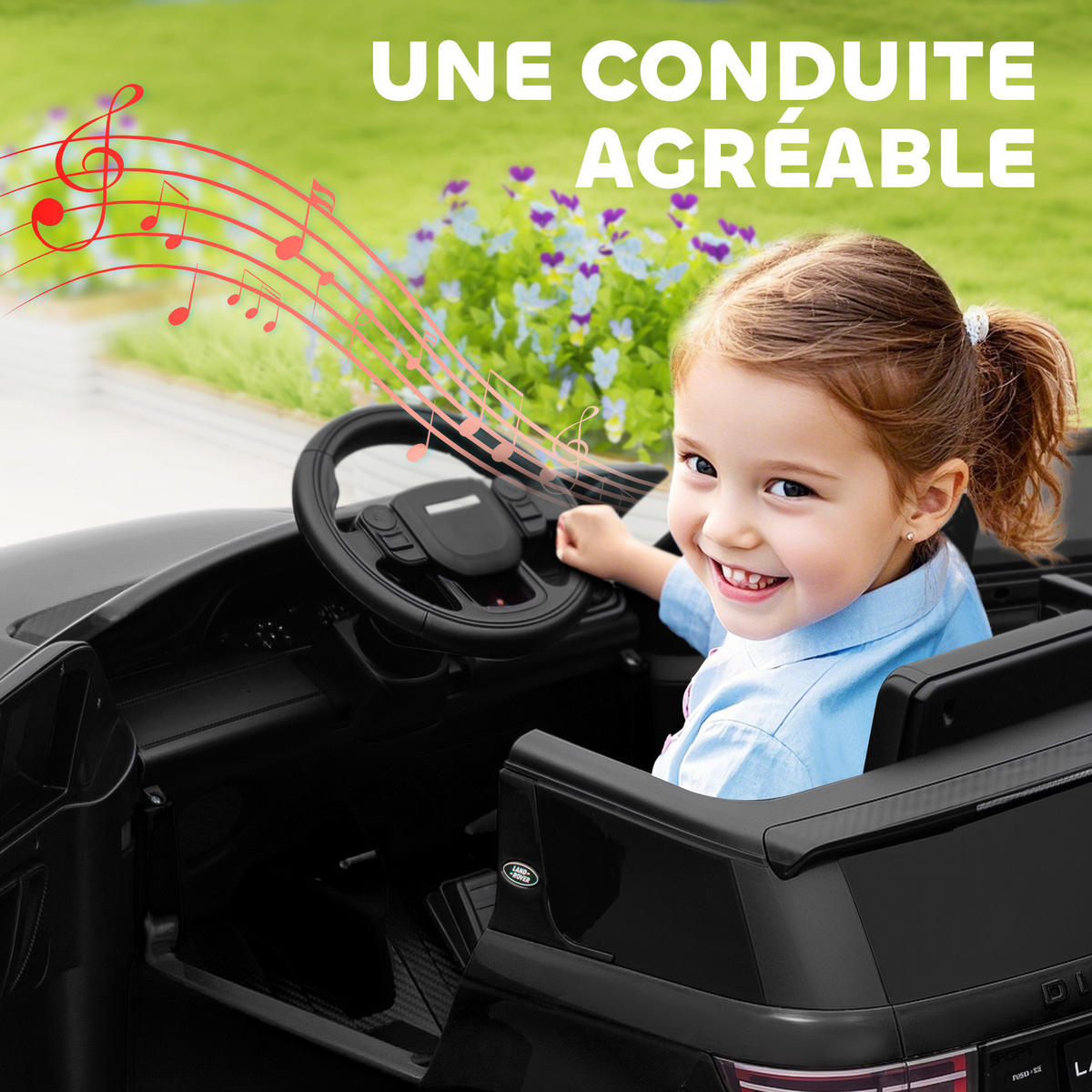ELEKTRO-KINDERAUTO DE-13043 Fernbedienung Schwarz - Schwarz, Kunststoff (106/65.5/51cm) - ComfortXL