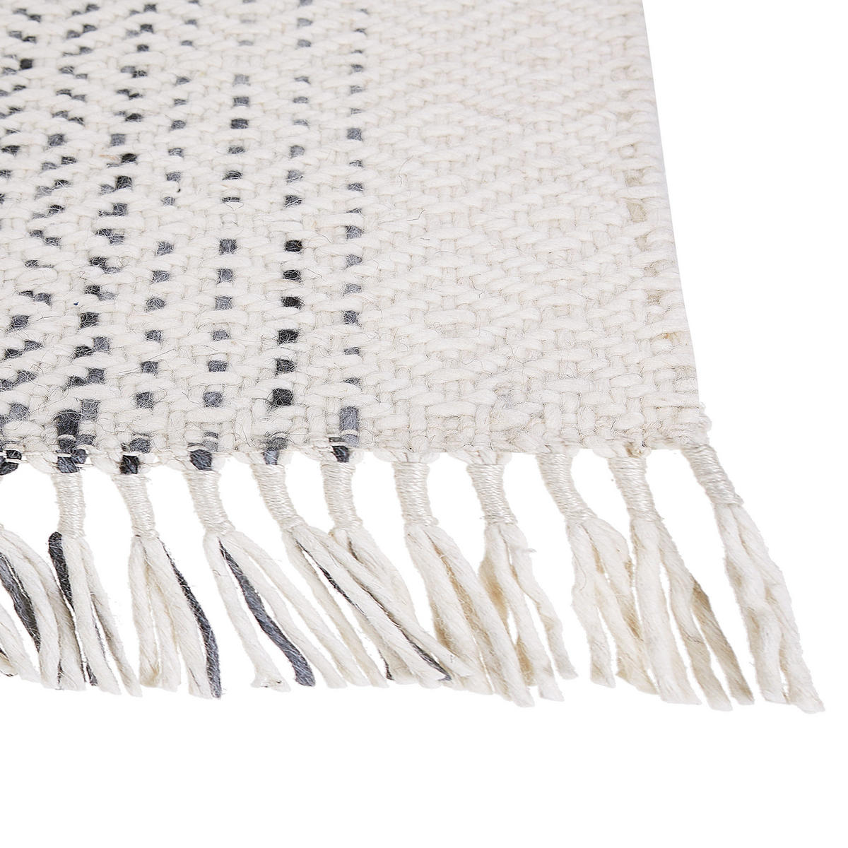 KURZFLOR-TEPPICH Omerli 230/160 cm - Weiß, Textil (160/230cm) - Beliani