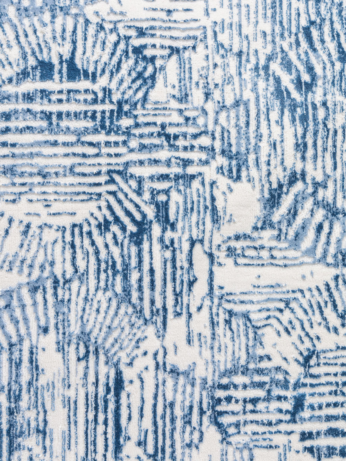 TEPPICH Blau Modern Geometrisch - Rechteckig Abstrakt - 200 x 300 cm - Blau/Creme, Textil (200/300cm) - Mazovia