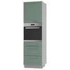 BACKOFEN-HOCHSCHRANK Kvantum D14/RU/3M Mint Matt / Grau Matt 60 / 59 / 207cm - Grau/Mintgrün, Holz/Holzwerkstoff (60/207/59cm) - Feldmann-Wohnen