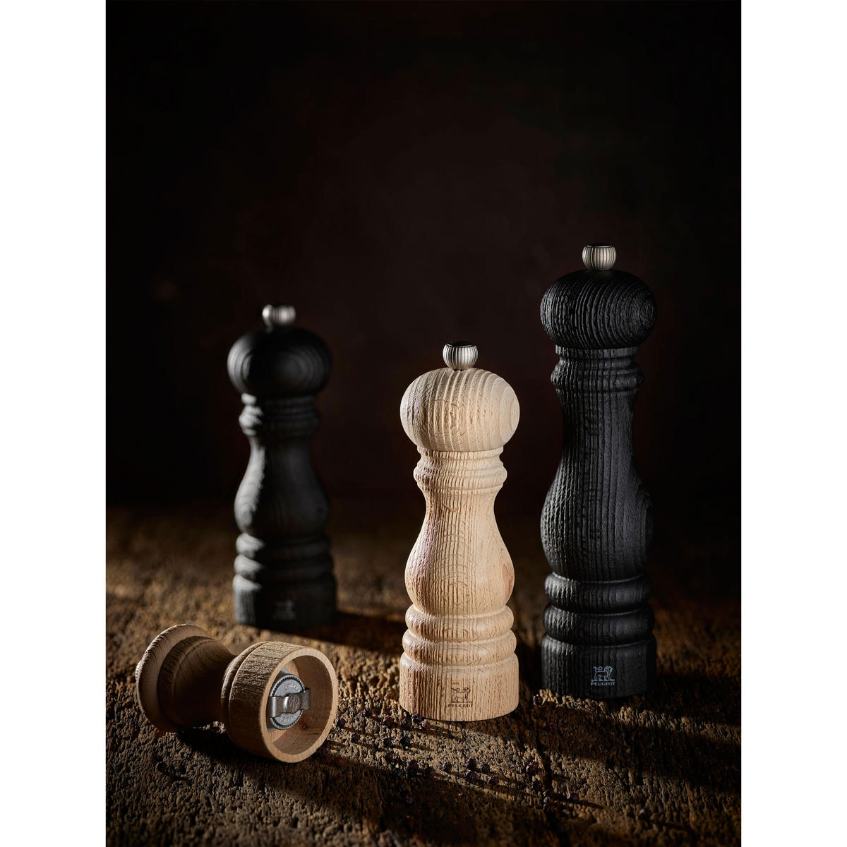 SALZMÜHLE Paris Nature Black 22cm Buchenholz Stahlmahlwerk - Schwarz, Holz (5.9/22/5.9cm) - PEUGEOT