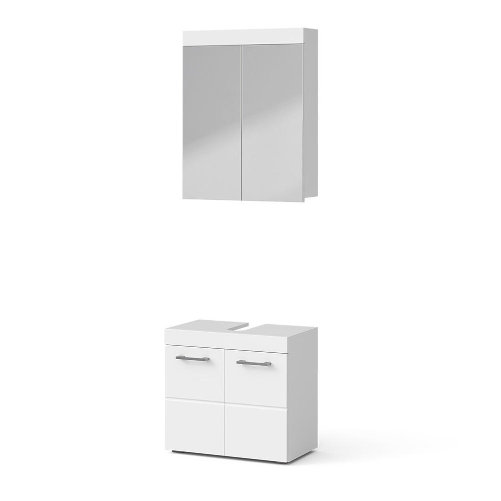BADRUMSMÖBELSET Luna Vit 2 delar 56/60/34 cm