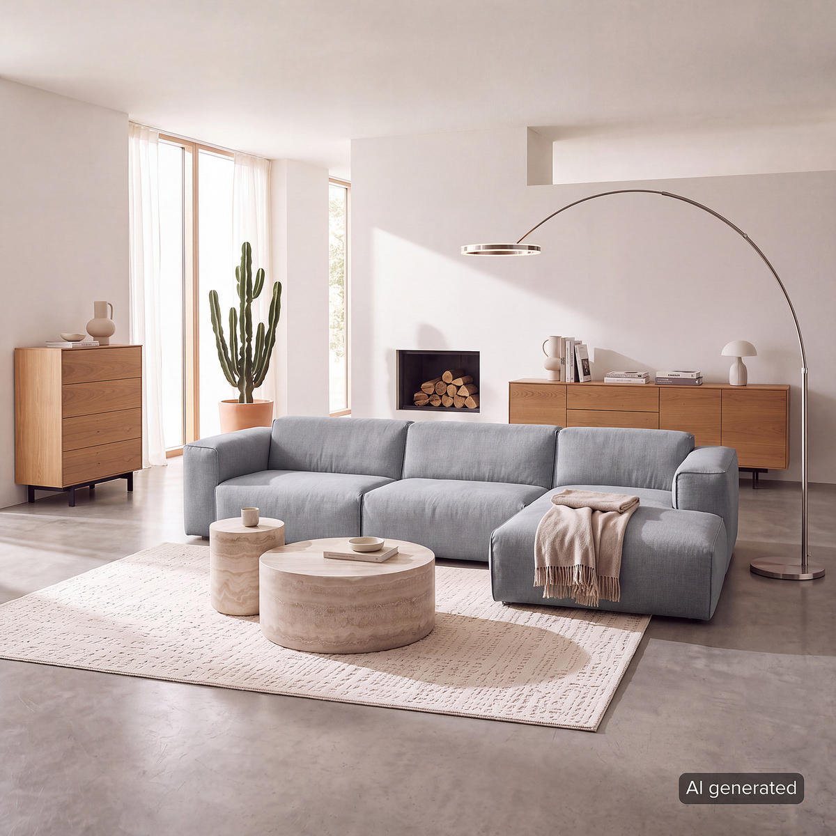 3-SITZER ECKSOFA mit Longchair - Hellgrau/Schwarz, Kunststoff/Textil (317/173cm) - home24
