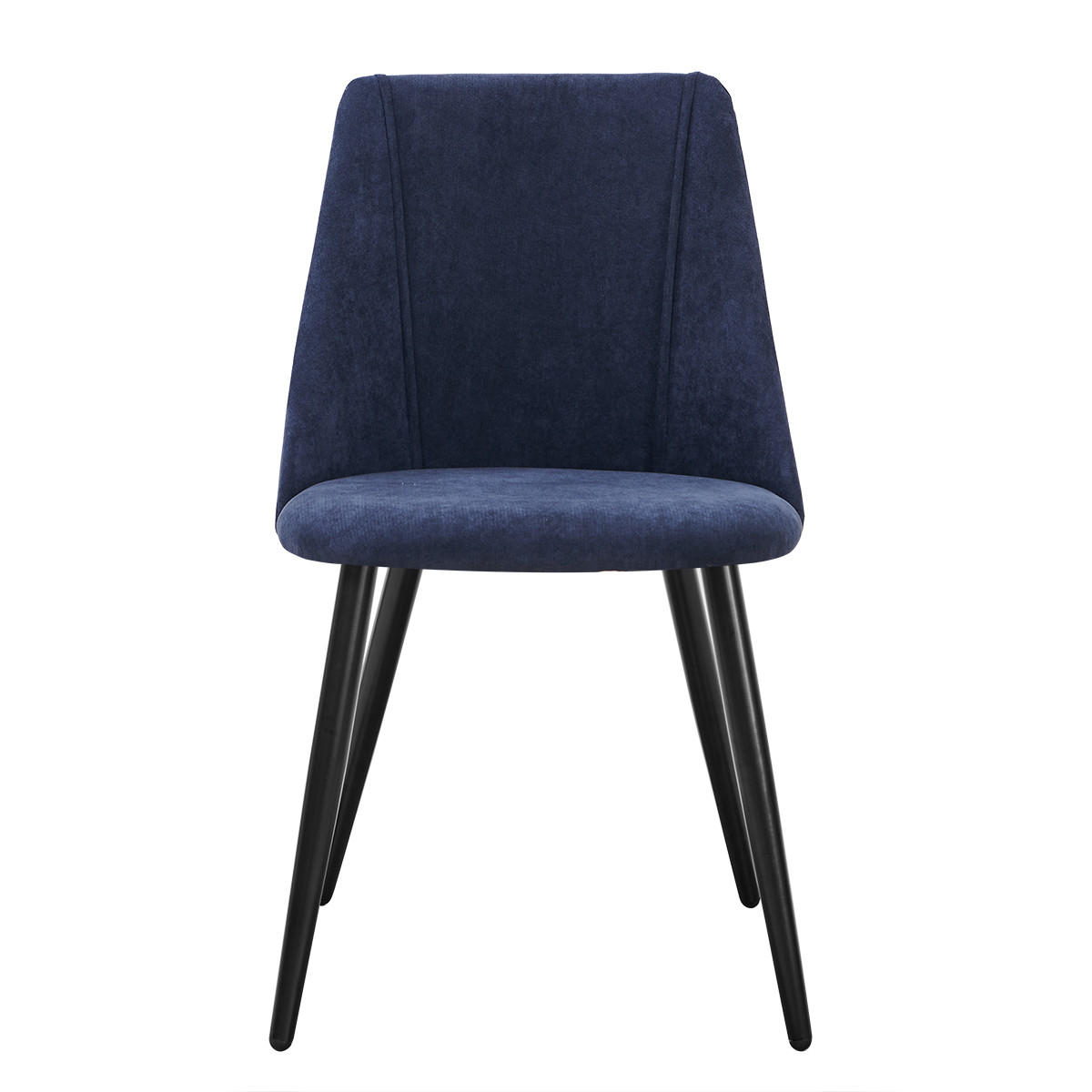 STUHL-SET 2 Stück in Stoff - Blau/Schwarz, Holzwerkstoff/Textil (56/83/55cm) - Urban Meuble