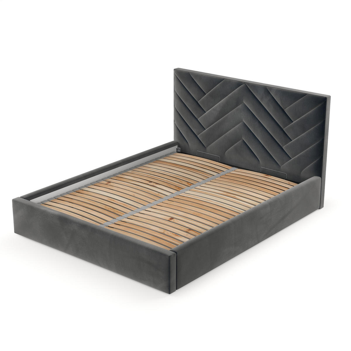 POLSTERBETT Arco 180/200 cm Anthrazit im Paros Stoff - Anthrazit/Schwarz, Holz/Holzwerkstoff (180/200cm) - AltaBeds