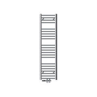 BADHEIZKÖRPER Sahara 300x1400 mm Chrome gerade mit Ventil Durchgang - Chromfarben, Metall (30/140/3cm) - LuxeBath